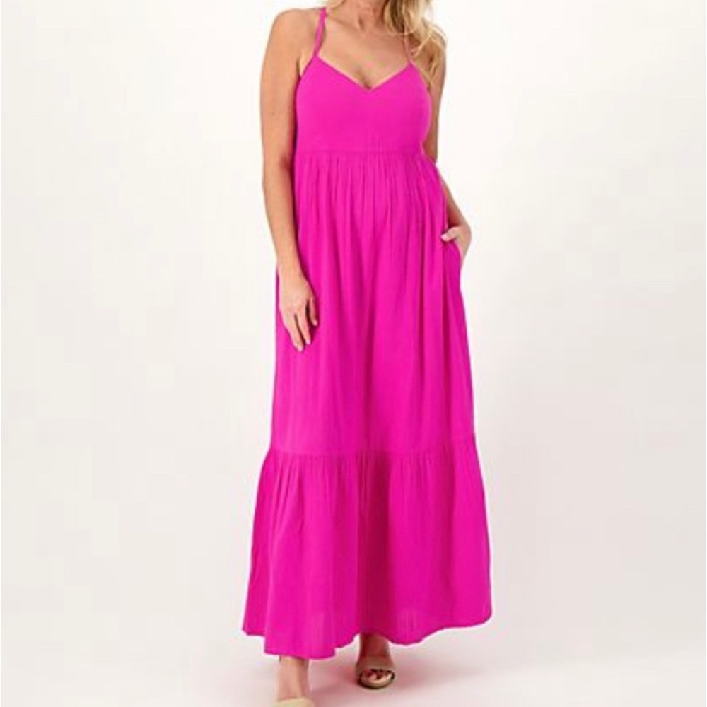 Destination 365 seersucker maxi dress.